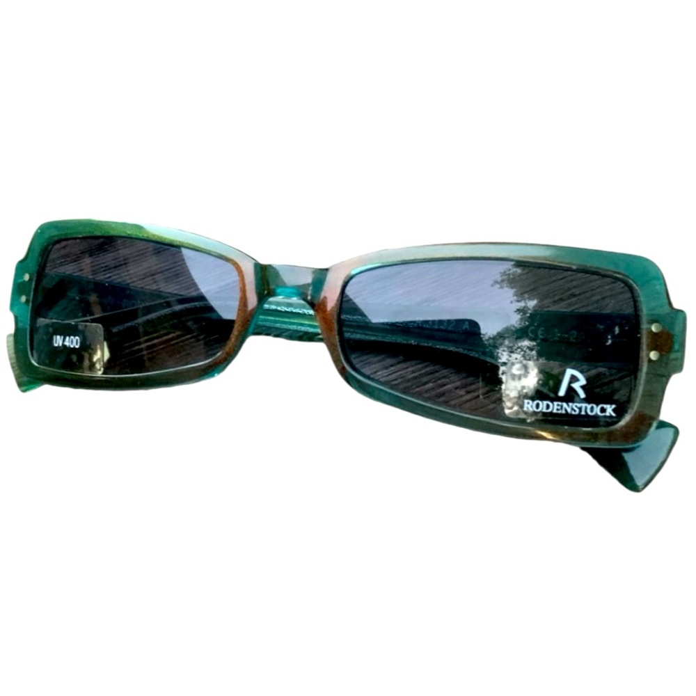 RODENSTOCK UV400 Women’s Blue Rectangular Sparkle Glitter Sunglasses BRAND NEW